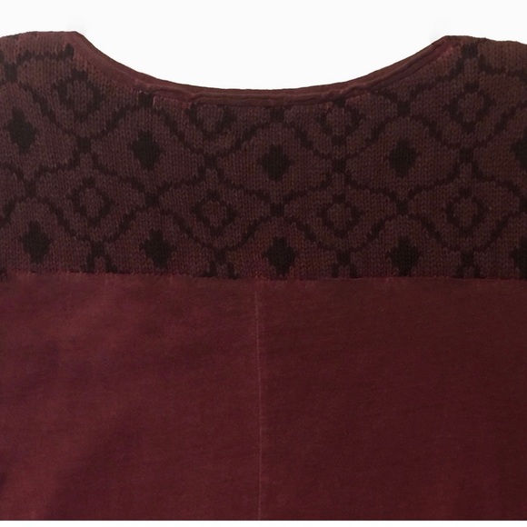 Patch & Sequin Wine Long Sleeve Tee Unique - Picture 5 of 5